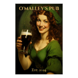 Personalisiert Irish Pub Sign | St. Patrick's Day Poster