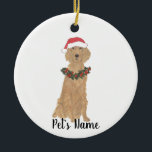 Personalisiert Irish Setter Keramik Ornament<br><div class="desc">Make the nice list this year with a personalized ornament of your sweet Irish Setter elf!</div>