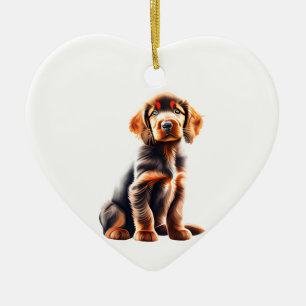 Personalisiert Irish Setter Puppy Keramik Ornament