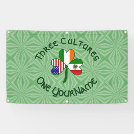 Personalisiert Irish USA Flags Kleeblatt Banner