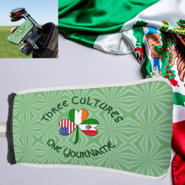 Personalisiert Irish USA Flags Kleeblatt Golf Headcover