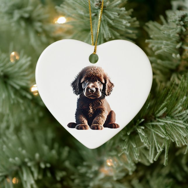 Personalisiert Irish Water Spaniel Welppy Keramik Ornament (Baum)