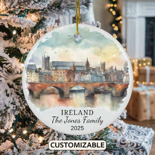 Personalisiert Irland Ornament, Irland Geschenk Keramik Ornament