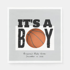Personalisiert ist die Boy Basketball Baby Dusche Serviette
