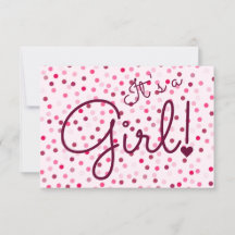 Personalisiert ist es ein Mädchen! Pink Polka Dots