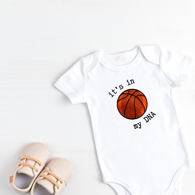 Personalisiert ist es in meinem DNA-Basketball Baby Strampler (Personalized It's in my DNA )