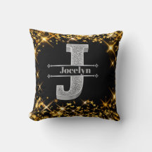 Personalisiert J Initial Silver Monogram - Ihr Nam