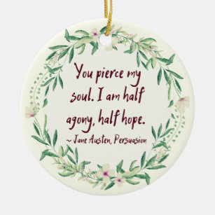 Personalisiert Jane Austen Zitat Literatur Keramik Ornament