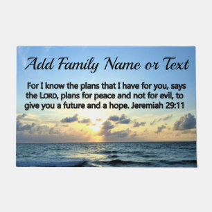 Personalisiert JEREMIAH 29:11 SONNENREISE Fußmatte