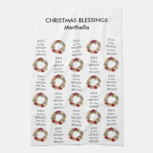 Personalisiert JESUS IST DER GRUND Geschirrtuch