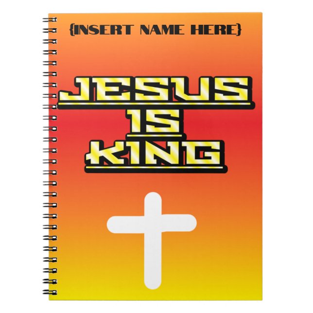 Personalisiert Jesus ist King Prayer Journal Notizblock (Vorderseite)