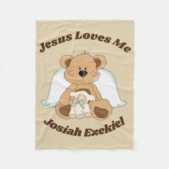 Personalisiert Jesus Lieben Ich Fleece Blanket (Vorderseite)