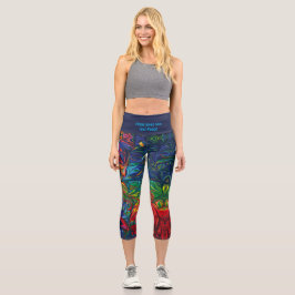 Personalisiert | JESUS REAL PEACE | Abstrakte Prin Capri Leggings