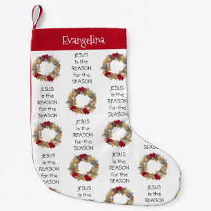 Personalisiert JESUS-REASON Kleiner Weihnachtsstrumpf