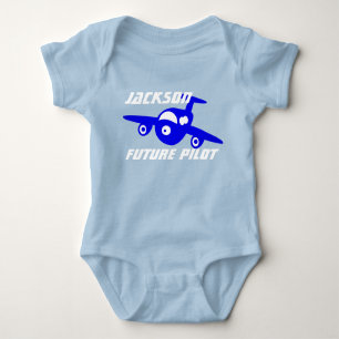 Personalisiert Jet "Future Pilot" Baby Strampler
