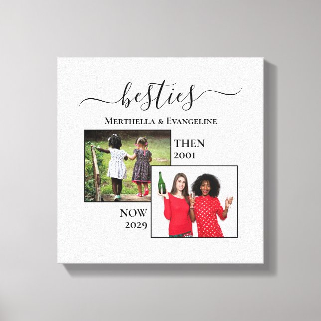 Personalisiert Jetzt mal 2 Foto-BESTANDTEILE Leinwanddruck (Vorderseite)