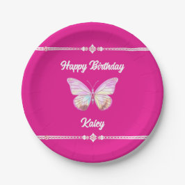 Personalisiert Jewel Butterfly Paper Plate Pappteller