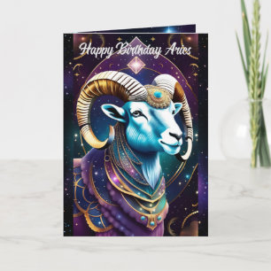 Personalisiert Jewel Galaxy Zodiac Aries Karte