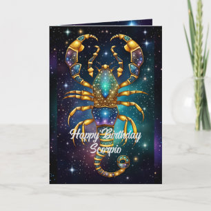 Personalisiert Jewel Galaxy Zodiac Scorpio Karte