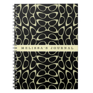 Personalisiert Journal CatEye Glasses Retro-Notebo Notizblock