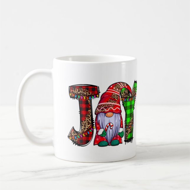 Personalisiert Joy Gnomes Frohe Weihnachtsgeschenk Kaffeetasse (Links)