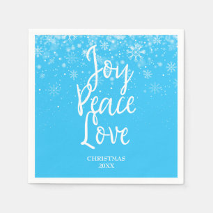 Personalisiert Joy Peace Liebe Serviette