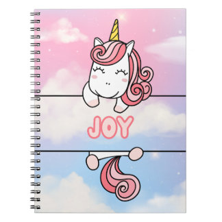 Personalisiert Joy Unicorn Girlie Notebook Notizblock