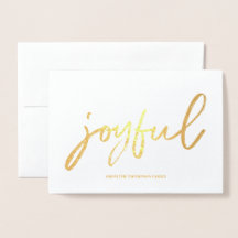 Personalisiert Joyful Script Family Foto Weihnacht