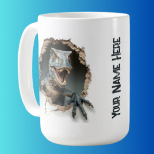 Personalisiert Jurassic Raptor Dinosaur Kaffeetasse