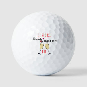 Personalisiert Just Married Golfball