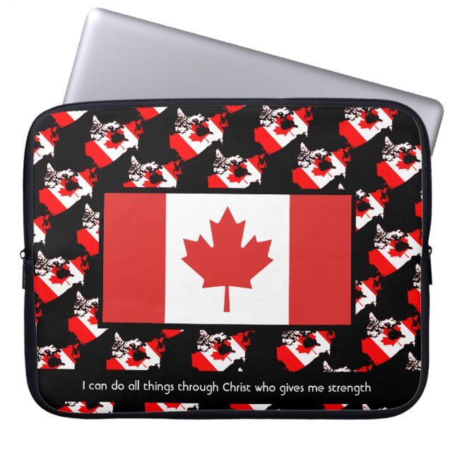 Personalisiert KANADA FLAG Laptopschutzhülle (Vorderseite)