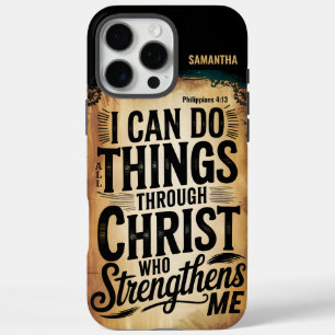 Personalisiert kann ich alles Vintag Christlich ma iPhone 16 Pro Max Hülle