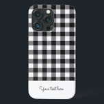 Personalisiert Kariert Gingham Schwarz-weiß Monogr Case-Mate iPhone Hülle<br><div class="desc">Mit diesem karierten Büffel karierte Tartan-Handy in Schwarz-Weiß-Karo können Sie Ihr Accessoires-Spiel ganz nach Ihren Wünschen gestalten oder sich selbst auf ein Handy-Cover Leckerei lassen. Fügen Sie einen Namen oder einen beliebigen Text hinzu,  indem Sie auf die Schaltfläche "Personalisieren" klicken</div>