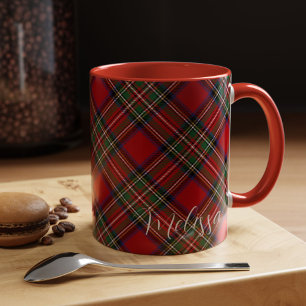 Personalisiert Kariert Red Green Clan Stewart Tart Tasse