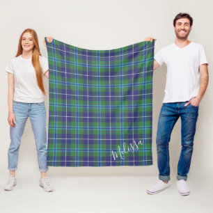 Personalisiert Karierter Clan Douglas Tartan Patte Fleecedecke