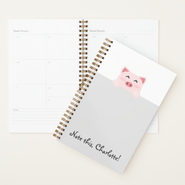 Personalisiert Kawaii Animal - Pig Planer (Anzeige)