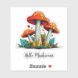Personalisiert Kawaii Handgezeichnetes Mushroom-Sr Aufkleber