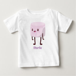 Personalisiert Kawaii Marshmallow Baby T - Shirt