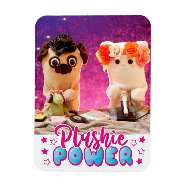 Personalisiert Kawaii Niedlich Plushie Power Foto Magnet (Vertikal)