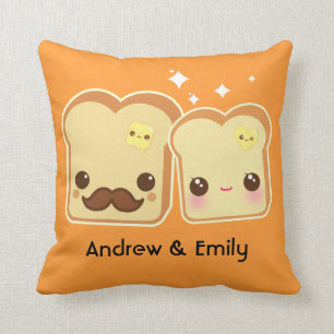 Personalisiert - Kawaii niedliche Toastpaare Kissen