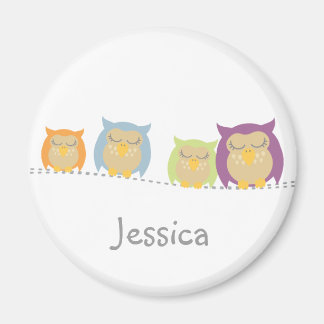 Personalisiert Kawaii Owls Magnet
