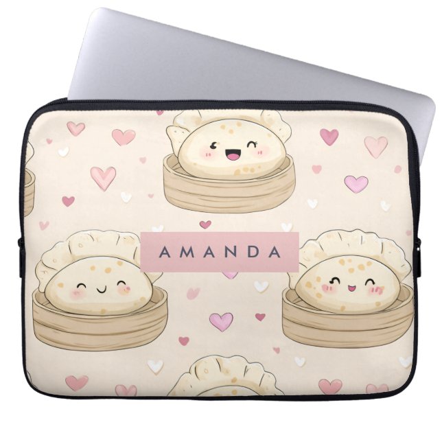 Personalisiert Kawaii Pastel Dumpling Muster Laptopschutzhülle (Vorderseite)