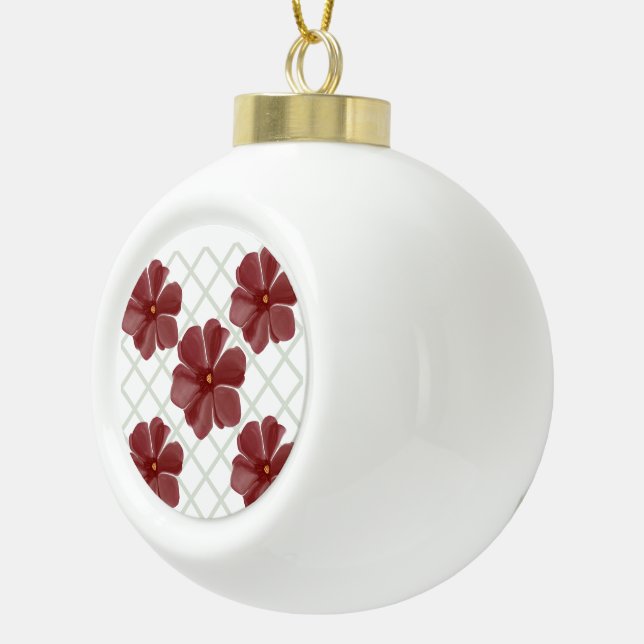 Personalisiert Keramik Kugel-Ornament (Rechts)