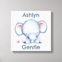 Personalisiert Kids Affirmation Deko | Blauer Elef