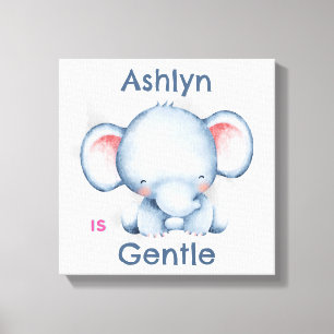 Personalisiert Kids Affirmation Deko Blauer Elef