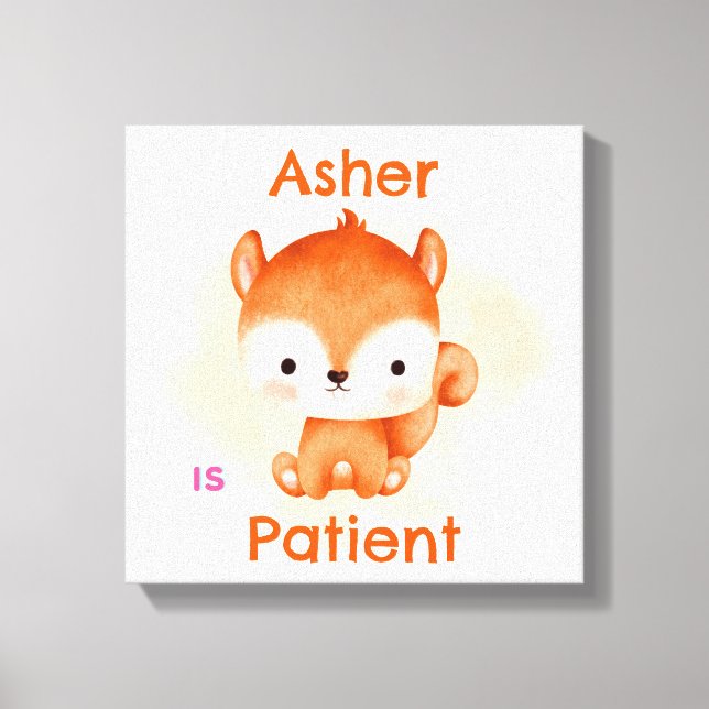 Personalisiert Kids Affirmation Deko |Braunes Eich (Vorderseite)