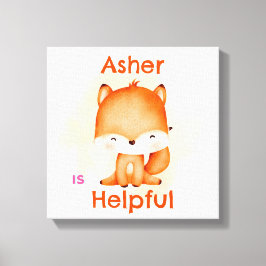 Personalisiert Kids Affirmation Deko | Orange Fox