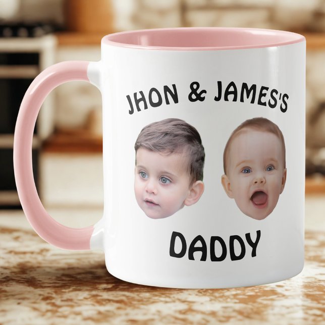 Personalisiert Kids Baby Face Tasse | 2 FOTOS VATE (Von Creator hochgeladen)