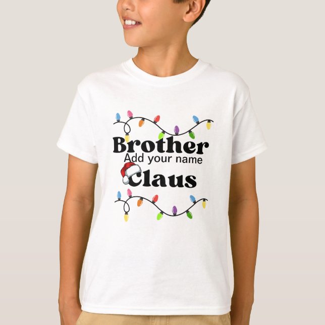 Personalisiert Kids Basic White Shirt Bruder Claus (Vorderseite)