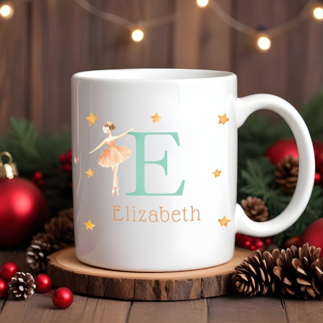 Personalisiert Kids Christmas ballerina Hot Coco T Kaffeetasse (Von Creator hochgeladen)